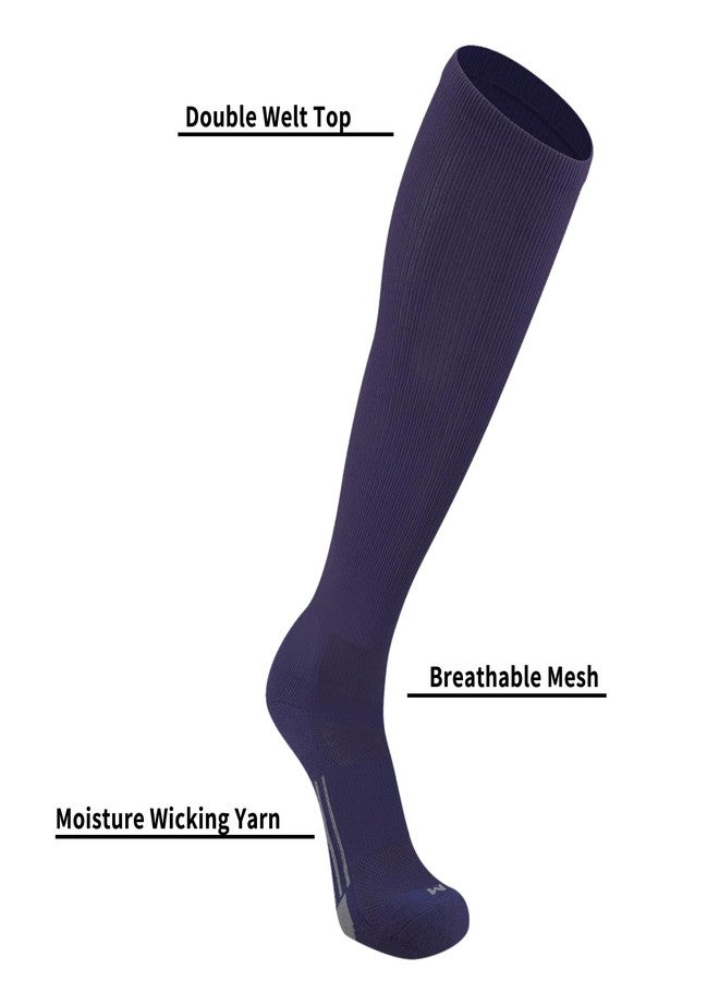 Londkaron Youth Elite Baseball/Softball Socks & Belt Combo (3 Pairs of Socks with 1 Belt) (Small, Navy) - Image 2